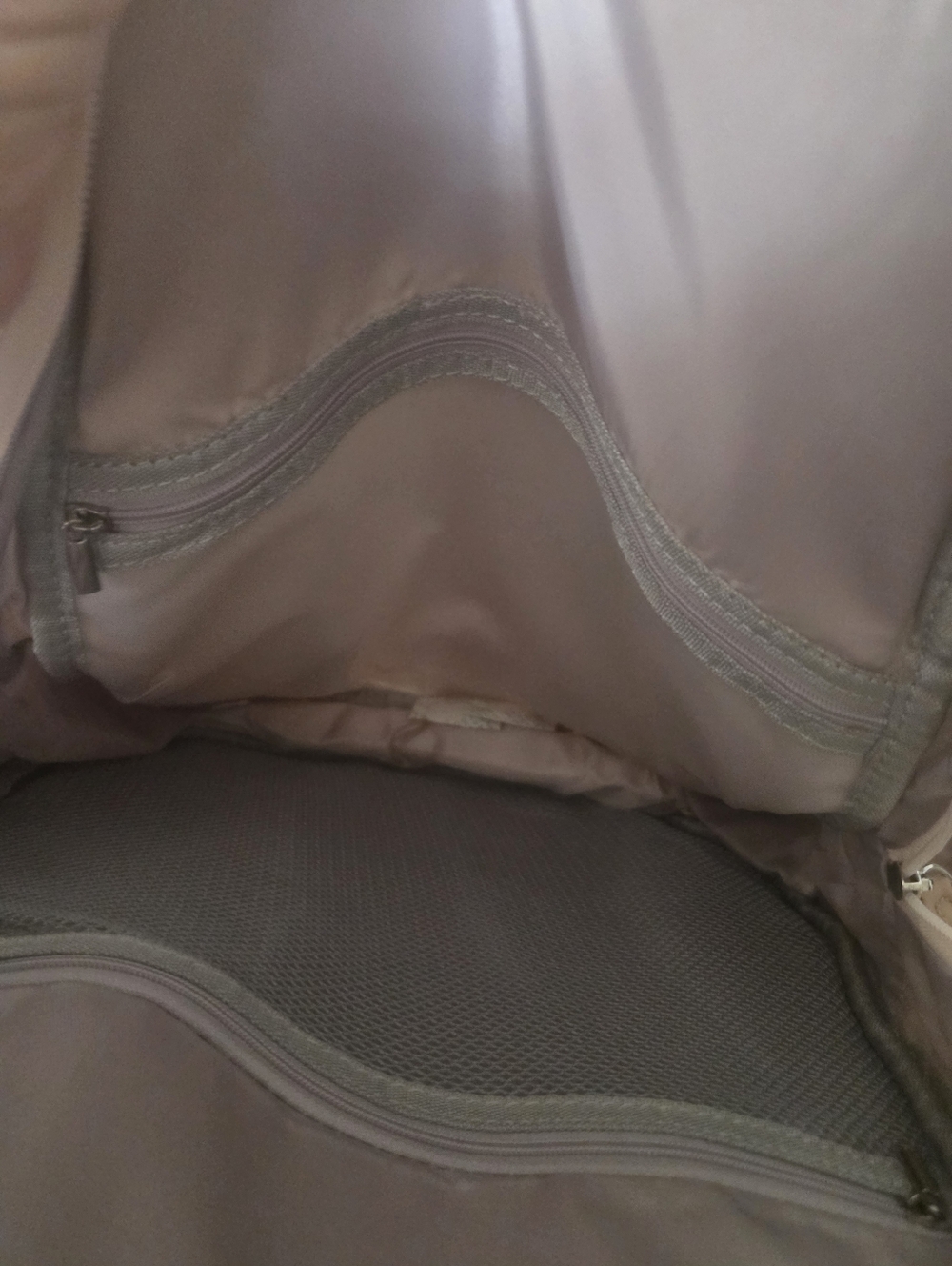 Quilted Cream Tennis Racket Backpack - Picture 5 of 12